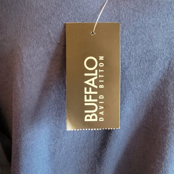 Navy Blue Buffalo David Bitton Women's Twist Puff Sleeve Top - Picture 7 of 10